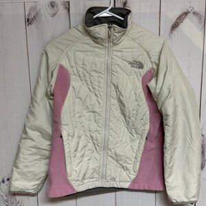 The North Face Insulated Hybrid Jacket Women’s Small Ivory/Pink GUC